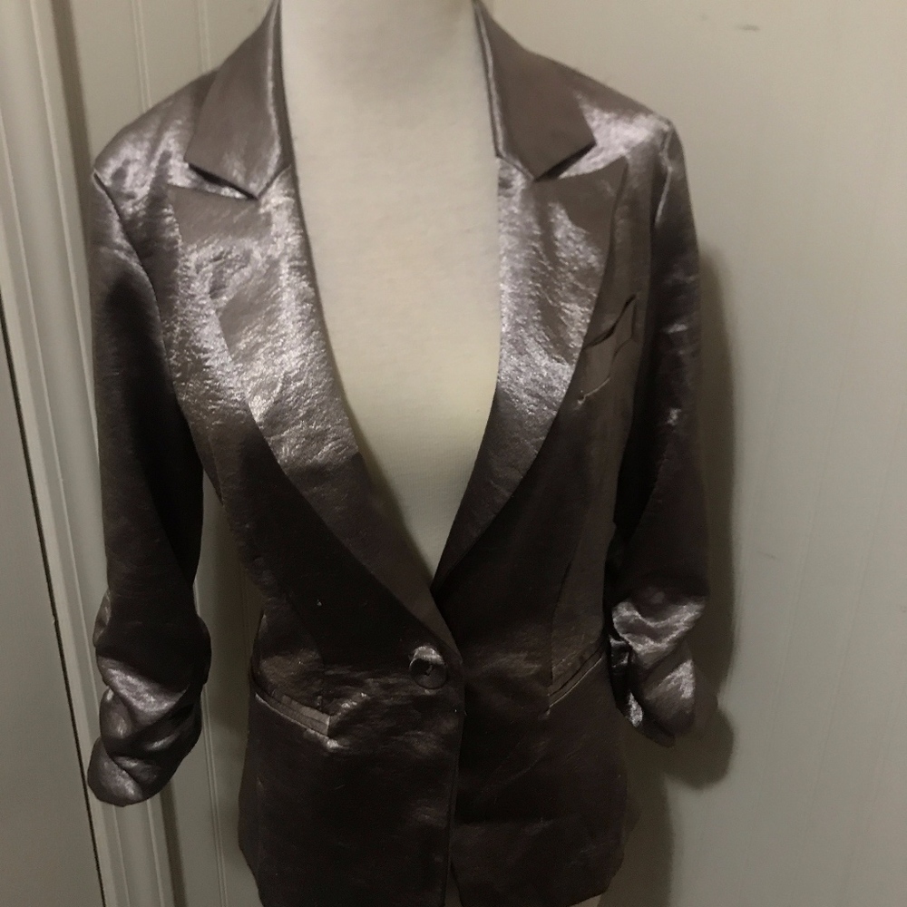 Charlotte Russe satin blazer